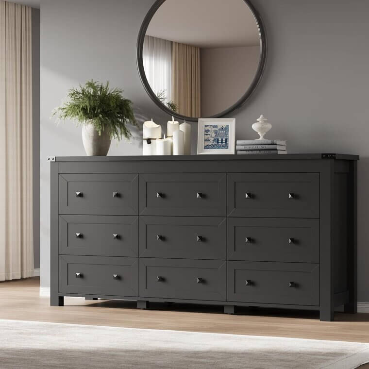 BORNOON 9-Drawer Dresser - Stylish Storage Solution for Any Room - Don’t Miss the 17% Discount!