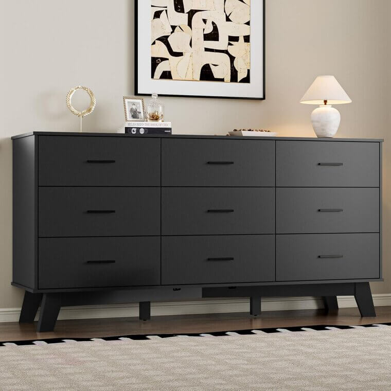 BORNOON Dresser - Modern 9-Drawer Storage Solution 