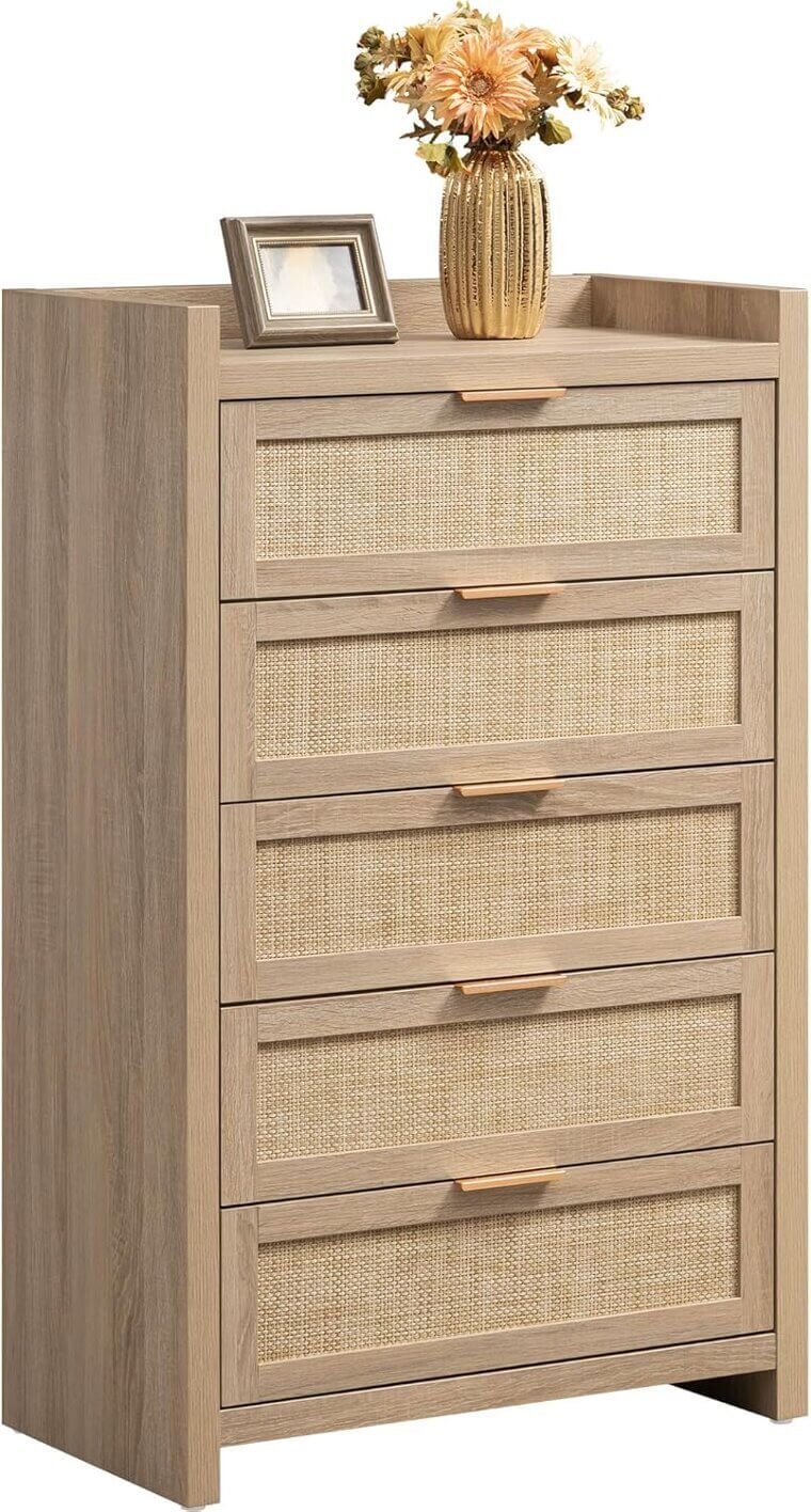 SICOTAS Rattan Dresser - Boho Storage Solution for Your Home - Now 24% Off!