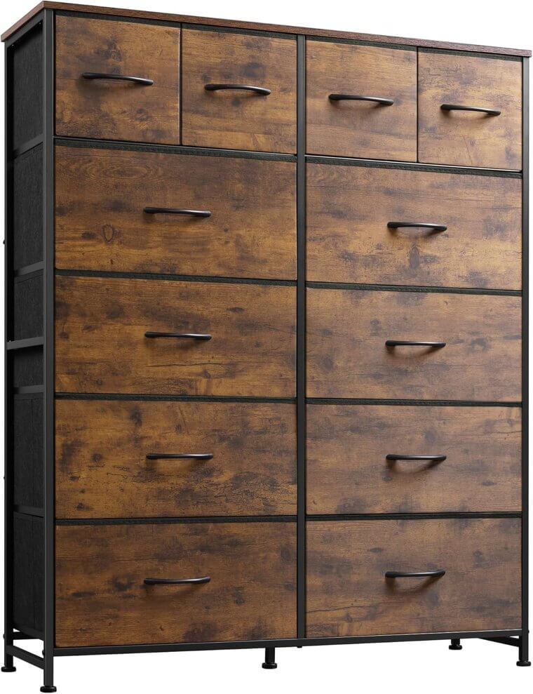 WLIVE Tall Dresser with 12 Drawers - Organize in Style! 