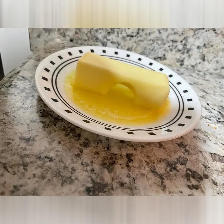Microwaved Butter Can Melt Unevenly
