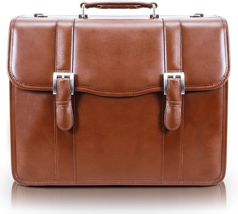 McKLEIN Leather Laptop Briefcase - Versatile Style & Function 