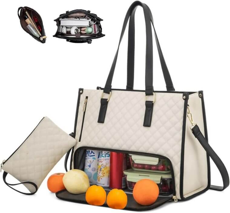 Tote & Lunch Bag Combo - Versatile Style for Work & Travel - Enjoy 12% Off!