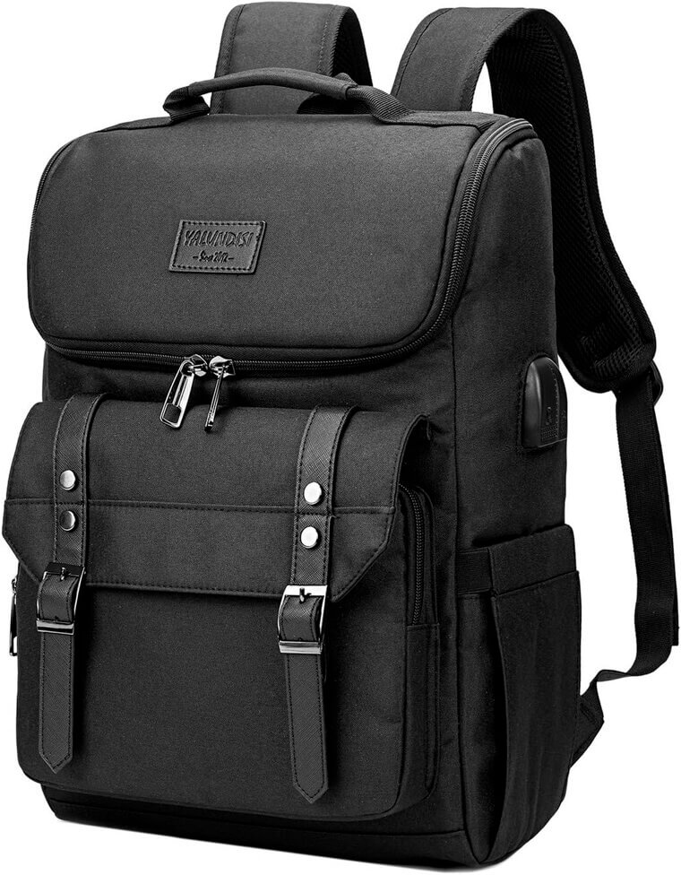 YALUNDISI Vintage Backpack - Stylish Travel Companion with USB Charging - Now 33% Off!