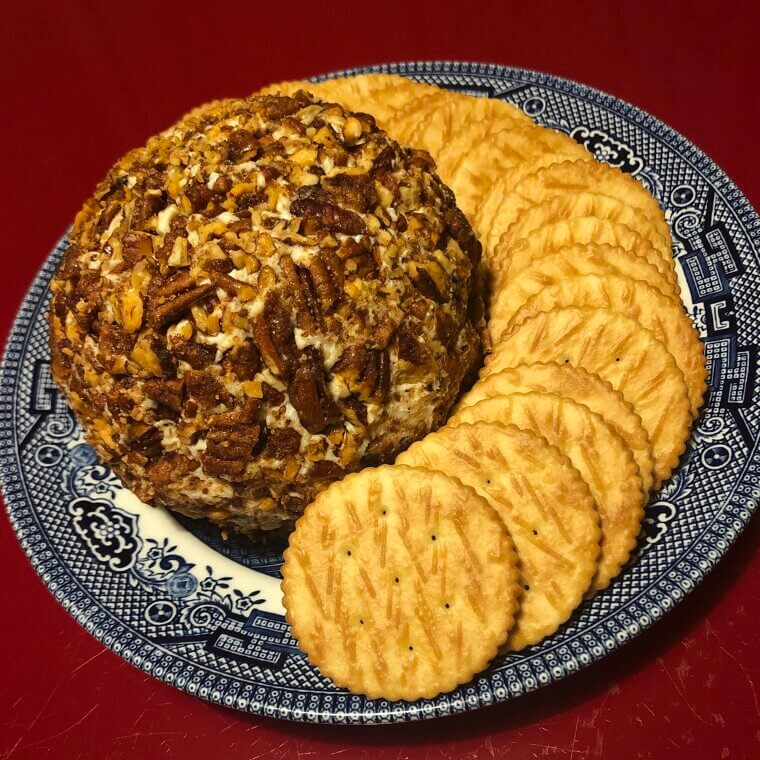 Cheese Ball and Crackers