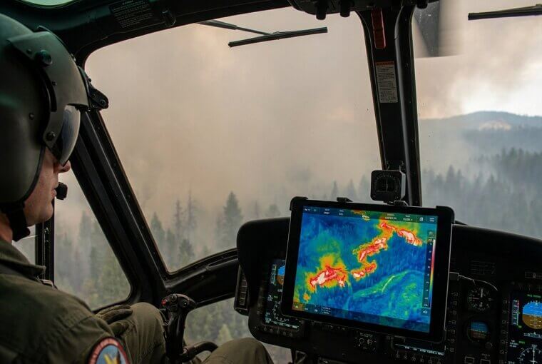 What Firefighters See From Helicopters