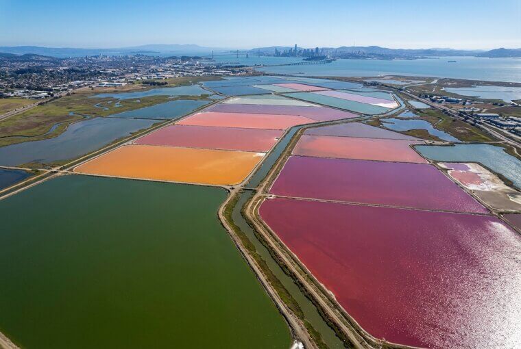 Salt Ponds Look Like Watercolor Palettes