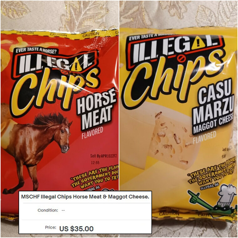 Horse Meat and Maggot Cheese Flavored Potato Chips