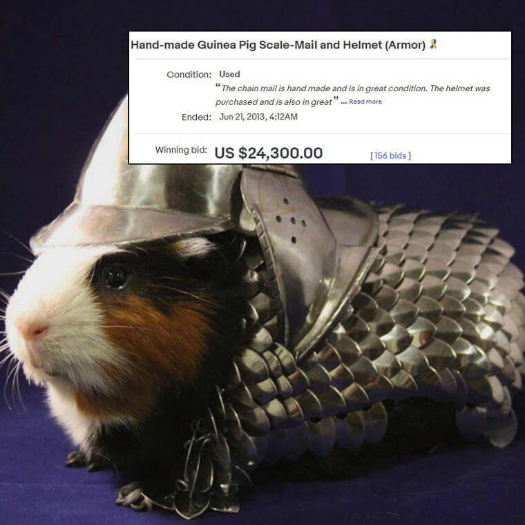 Handmade Medieval-Like Scale Mail - for a Guinea Pig