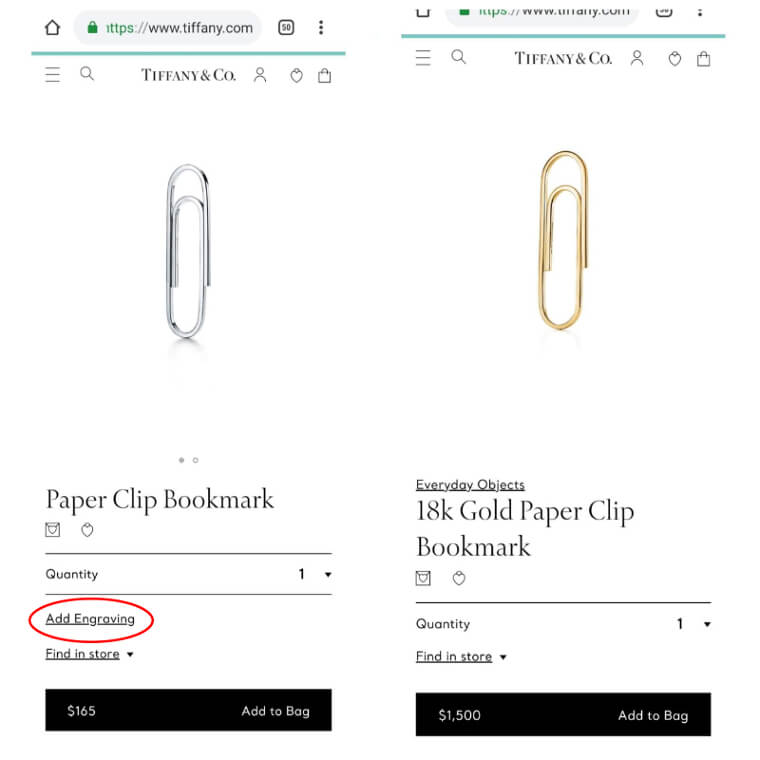 A Paperclip Bookmark from Tiffany - Exactly as Overpriced as You Think
