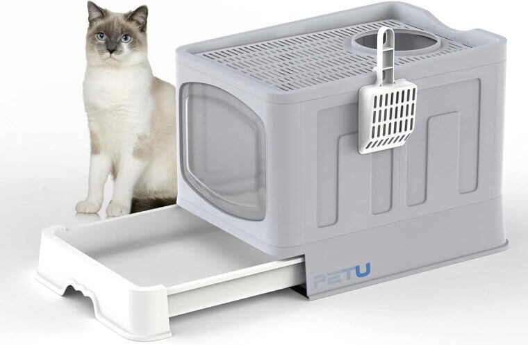 Vivo Cat Litter Box - Portable & Easy Clean 