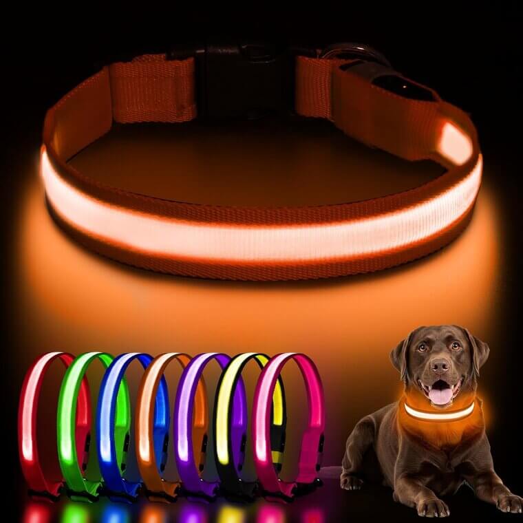 AOZOOM LED Dog Collar - Bright, Adjustable, Waterproof - 25% Off!