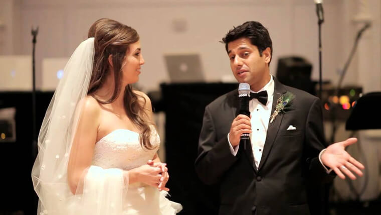 Cuando no la mencionó en su discurso de boda