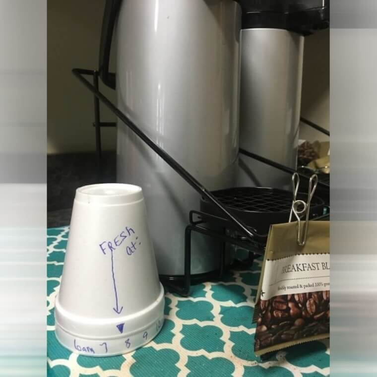 How To Know When The Coffee Was Made With This Styrofoam Cup Clock