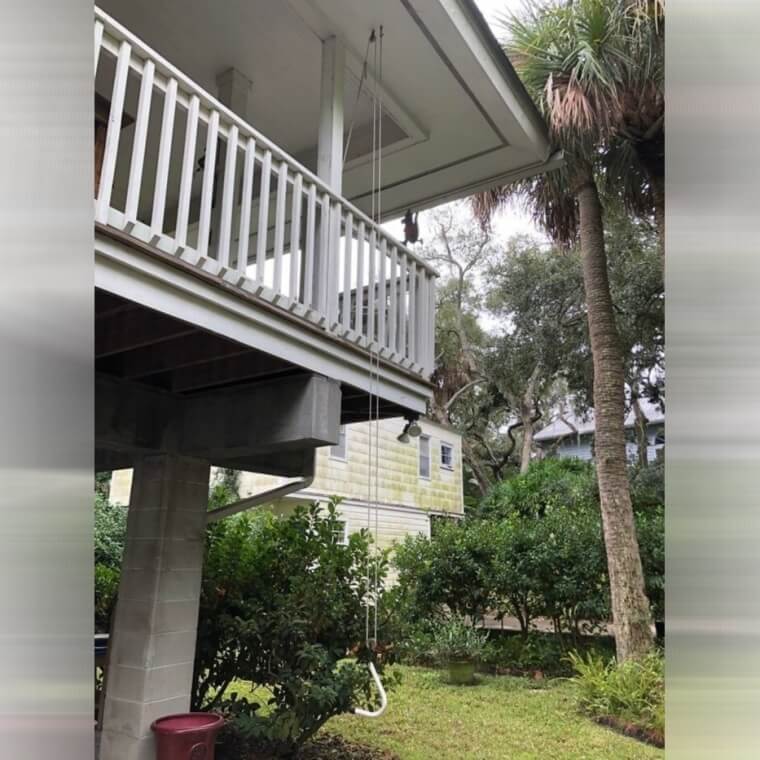 The Pulley System Helps Get The Groceries To The Second Floor
