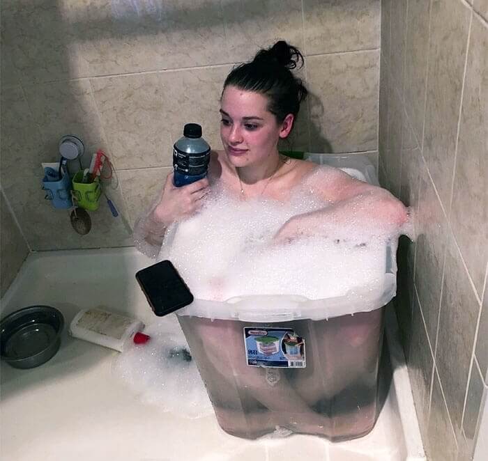 Improvise When You Don't Have A Bathtub