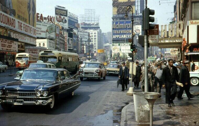 Men Walk on the Curbside