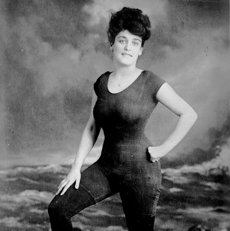 Annette Kellerman Arrested for Indecency in This One-Piece Bathing Suit