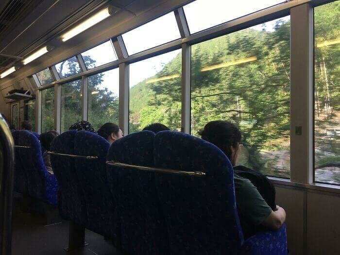Train Seats Face The Windows So Passengers Can View The Scenery