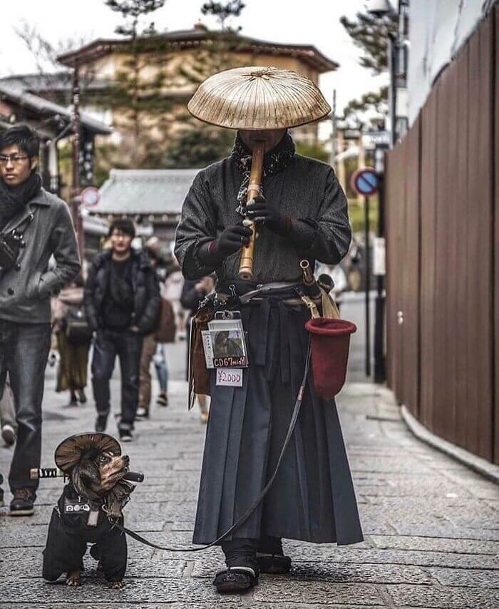 Meet This Flute-Playing Kyoto Man And His Dog