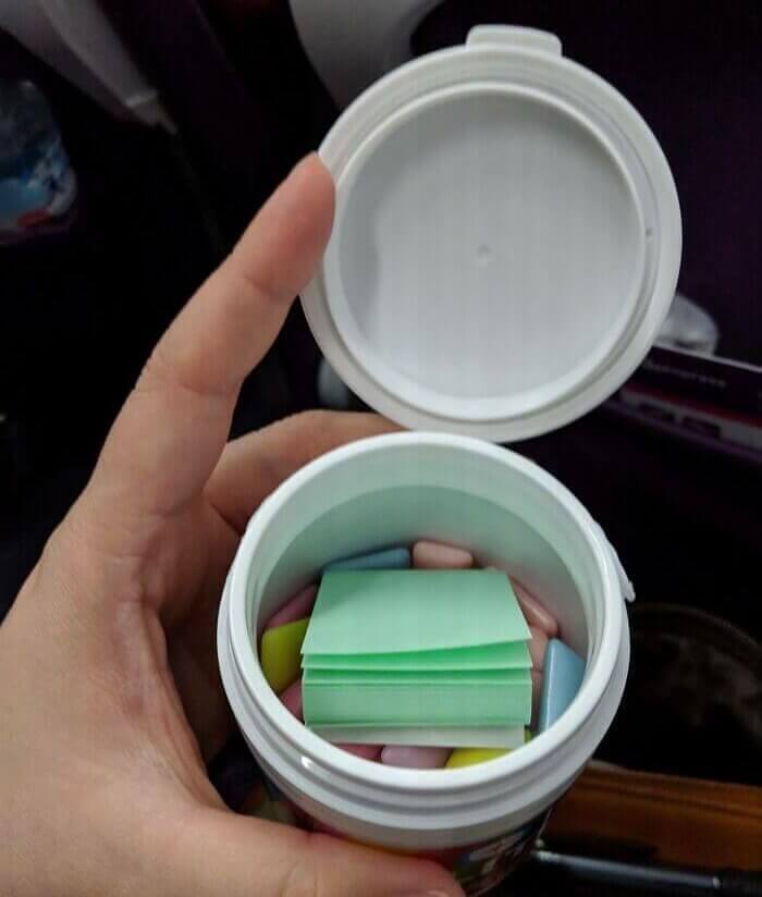 Chewing Gum Comes With A Stack Of Paper For Easy Disposal