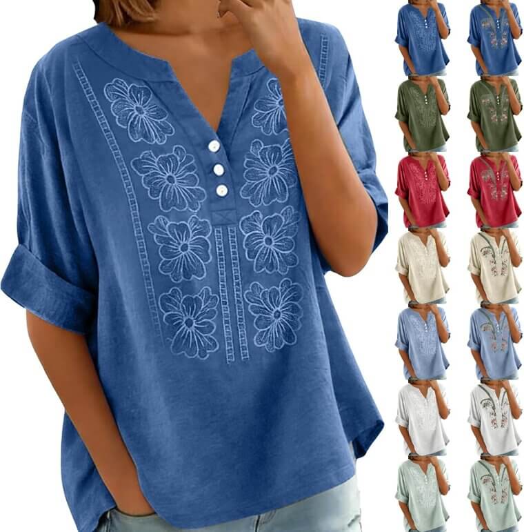 Embroidered Linen Shirts - Breezy Boho Style for Summer 