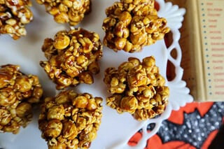 Popcorn Balls Wrapped in Plastic