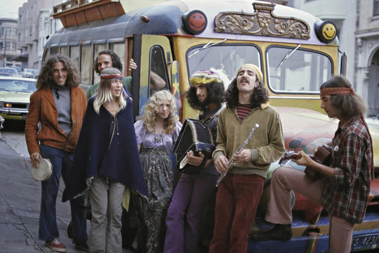 A Hippie Street Scene Where Music, Freedom, and Culture Collided