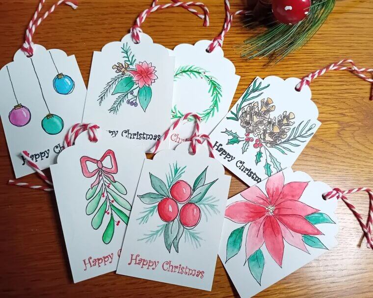 Old Cards as Gift Tags