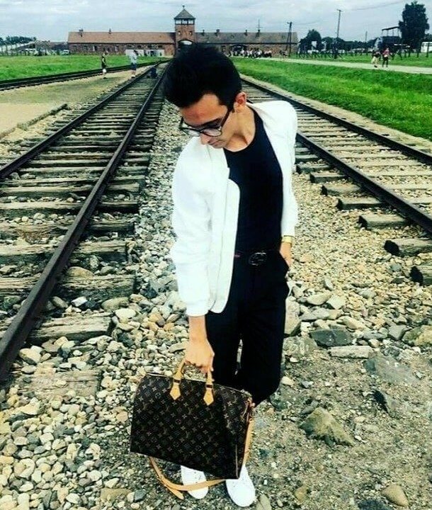 Showing off Some Louis Vuitton at Auschwitz