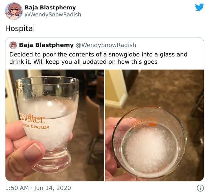 He Drank the Contents of a Snow Globe