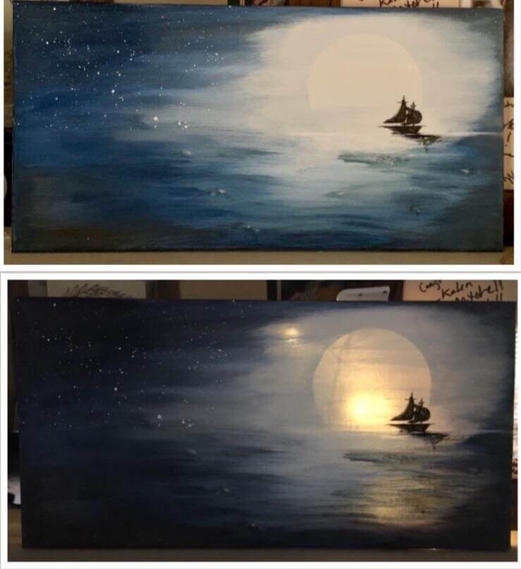 Moonlit Voyage Illuminated