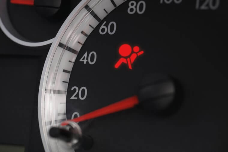 Person With A Circle Means Airbag Warning Light