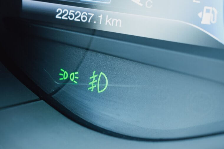 Headlamp With Wavy Line Means Fog Lights On
