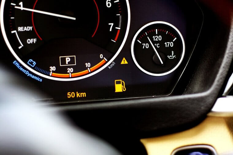 Classic Gas Pump Means Low Fuel Indicator