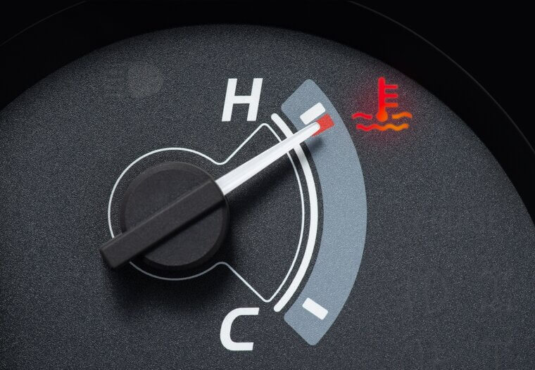 Thermometer In Liquid Means Engine Temperature Warning