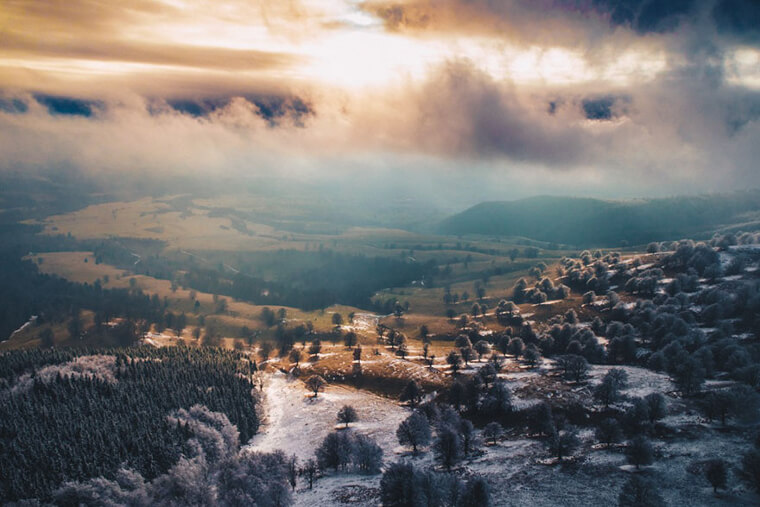 On the Mountain It's Winter and in the Valley It's Spring