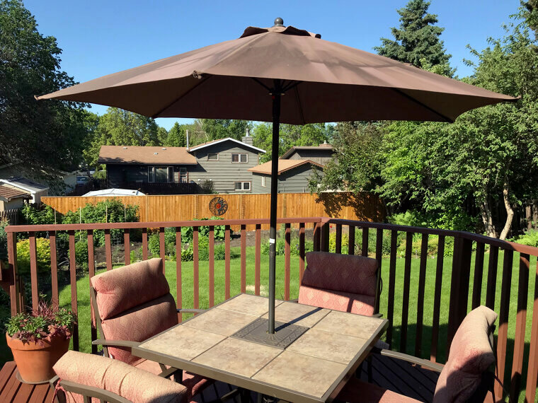 Moveable Deck Umbrellas
