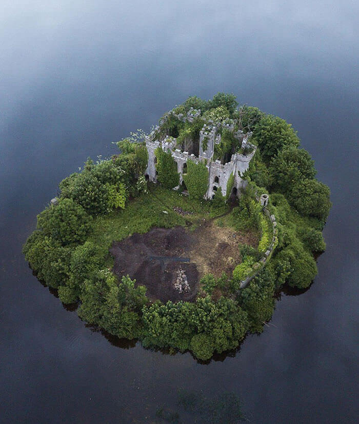 Abandoned Castle Off The Irish Coast