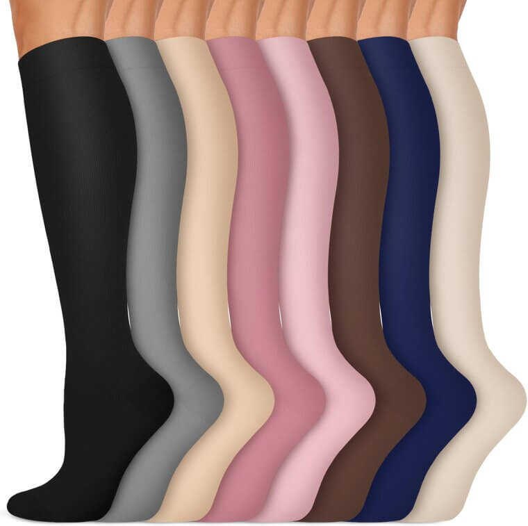 Copper Compression Socks for Active Lifestyles - 8 Pairs for Comfort & Support - Now 10% Off!