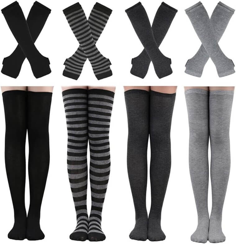Striped Socks & Arm Warmers for Halloween Fun - Now 25% Off!