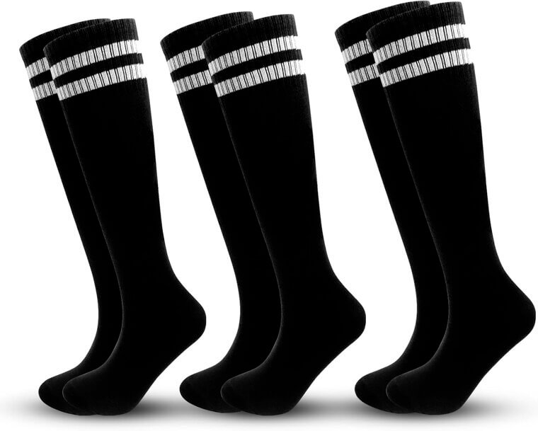 ZXOLDZX Kids Soccer Socks - Perfect Striped Knee Highs for Young Players - Now 25% Off!