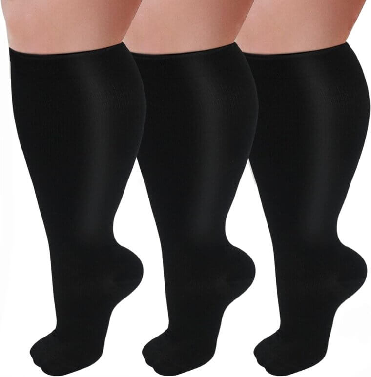Wide Calf Compression Socks - Comfortable Support for All-Day Wear - Enjoy 28% Off!
