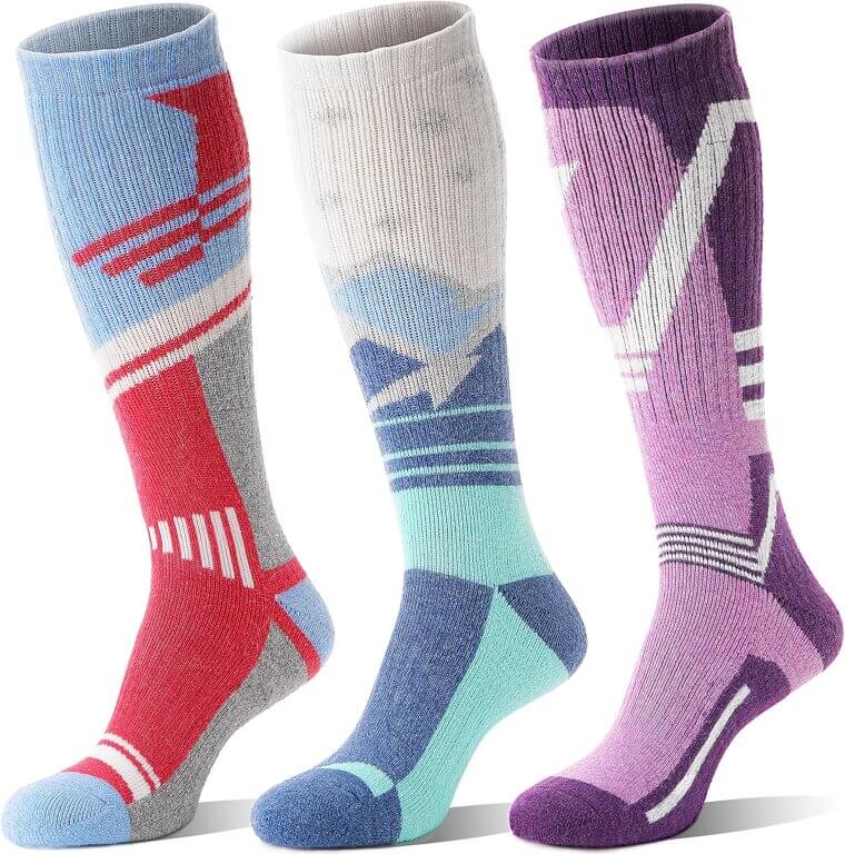 Merino Wool Ski Socks - Stay Warm and Cozy on the Slopes! - 25% Off!