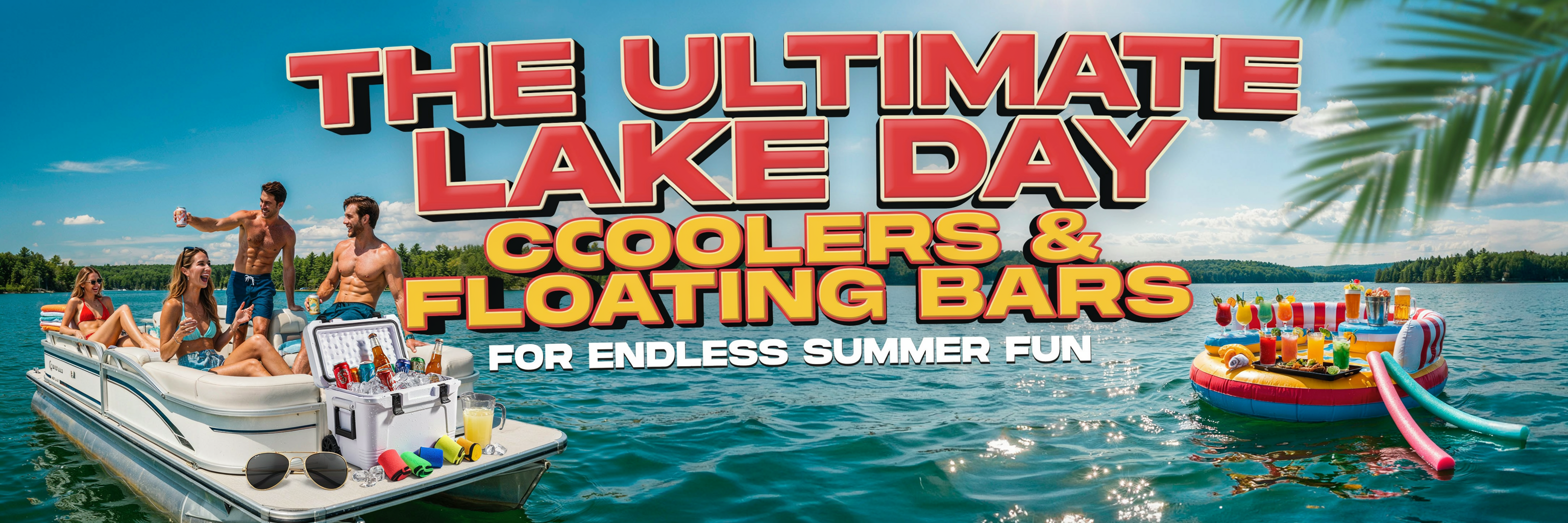 The Ultimate Lake Day Coolers and Floating Bars
