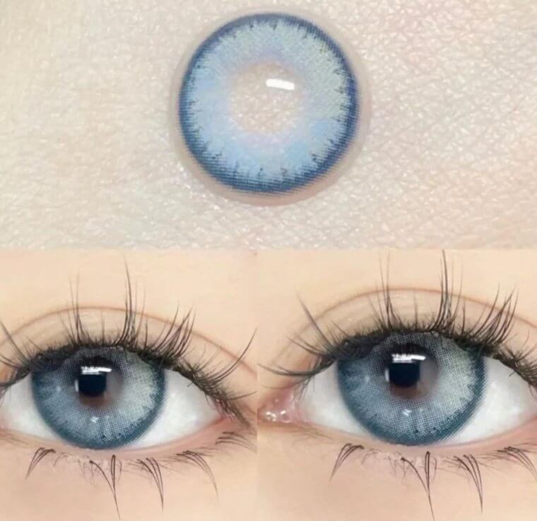 Les avantages de porter des lentilles de contact bleues
