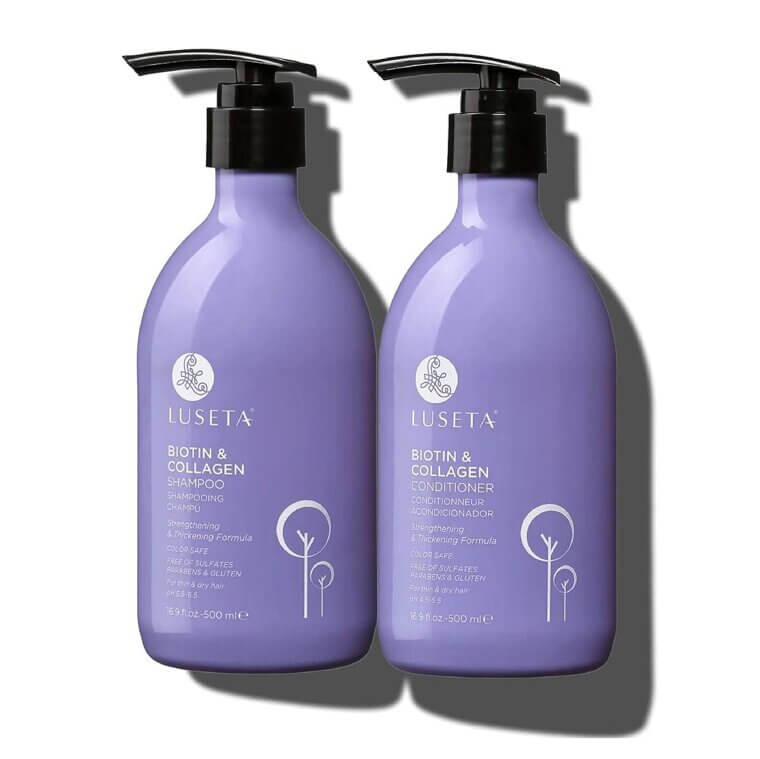 Luseta Biotin Shampoo & Conditioner - Hair Thickening Duo with Argan Oil - Now 20% Off!