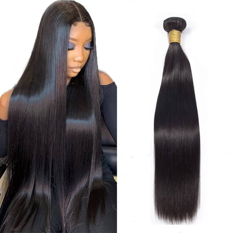 Brazilian Straight Hair Bundle - 20 Inch Virgin Weave 