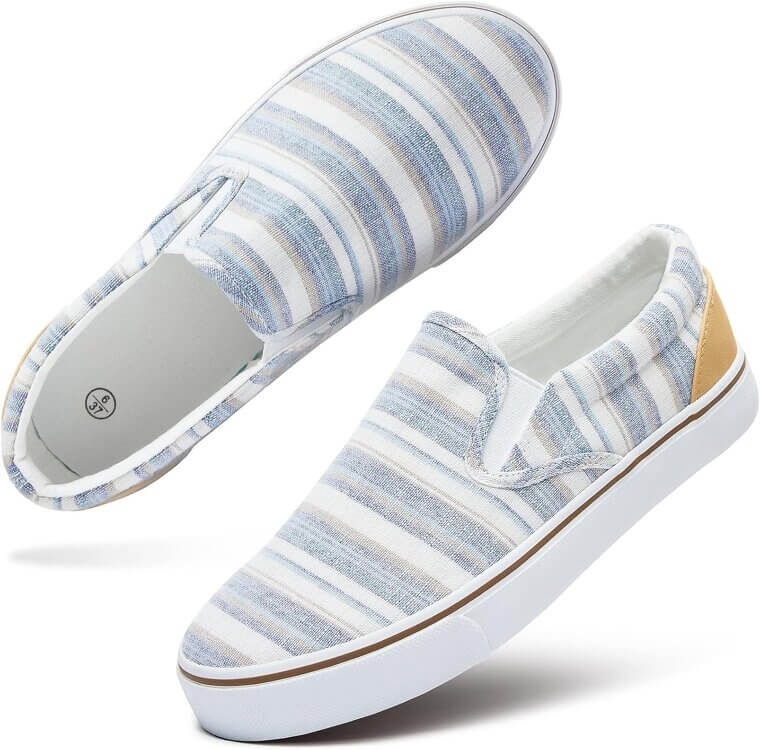 Women's Canvas Loafers - Stylish and Comfy Slip-Ons - Enjoy 17% Off!