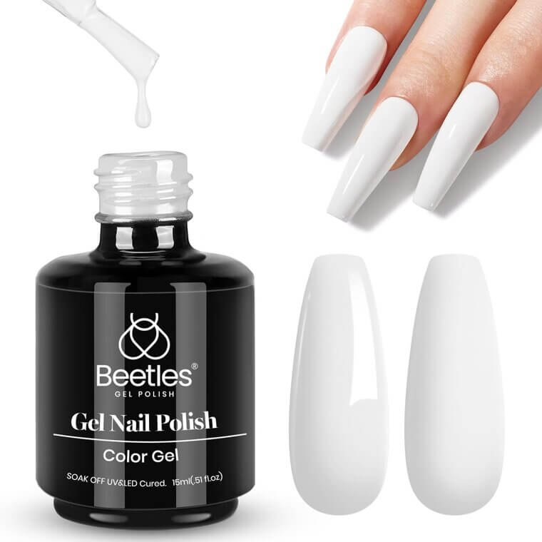 Beetles White Gel Polish - Perfect for DIY Nail Art - Don’t Miss the 44% Discount!